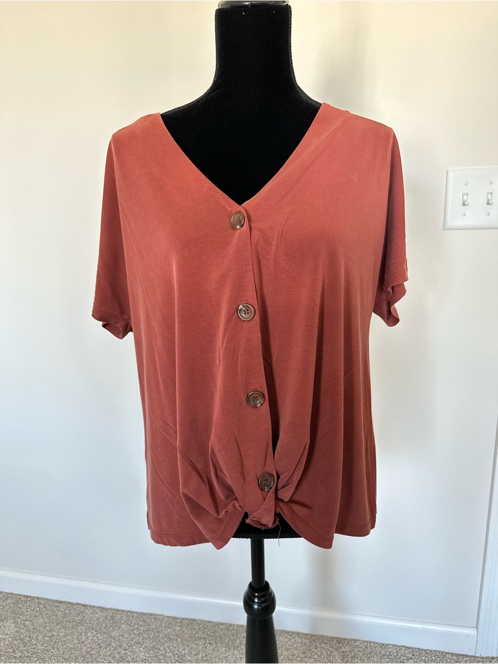Women’s Daytrip Rust‎ Buttoned Top